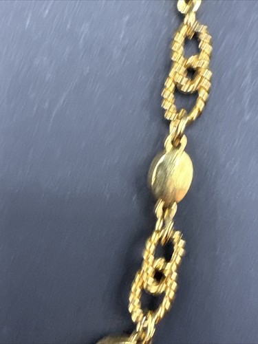 Vintage Mid-Century Crown Trifari Necklace Simple Chain Gold Tone 15" - Picture 4 of 6
