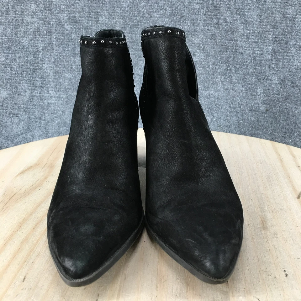 Sole Society Botas Mujer 8 M Dalphine Botines Cuero Negro Tacones Tachonados Foto 4 de 4