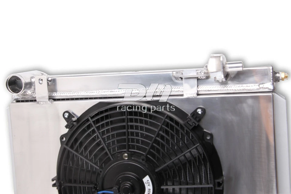 Radiador de corrida CU2789 alumínio completo 3 fileiras com ventilador de cobertura para Ford Mustang 2005-2014 - Imagem 4 de 4