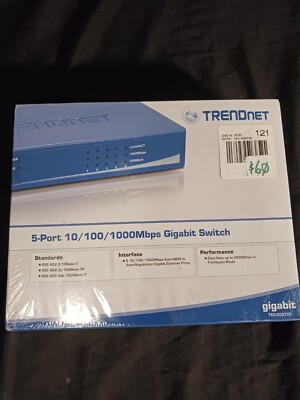 Trendnet 5 port 10/100/1000 MBPS gigabit switch TEG-S50TXE