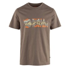 Fjallraven Multicolor Logo T-shirt Suede Brown