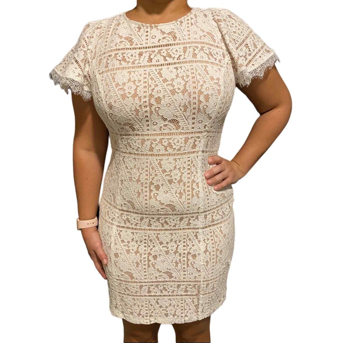 Vici Collection white lace dress, L | eBay