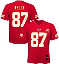 Youth Kansas City Chiefs Travis Kelce Outerstuff Red Authentic Mid-Tier Jersey
