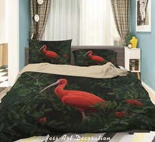 3D Tropical Plant Bird Quilt Cover Set Duvet Cover Bedding Pillowcases