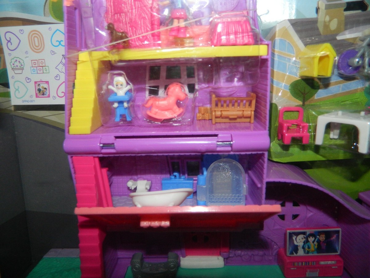 Polly Pocket - Polly Town's House Modèle Rouge - Bluebird, Maison Miniature