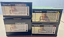 Lexmark C540H1YG Yellow, C540H1CG Cyan, C540H1MG Magenta, C540H1KG Black Toners