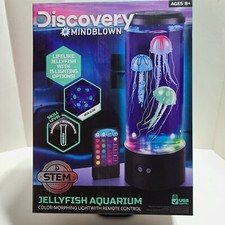 Discovery Mindblown   Jellyfish Aquarium w/Color Morphing Light  Remote Control