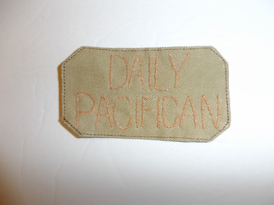 c0321 WW 2 US Newspaper Daily Pacifican patch R10E