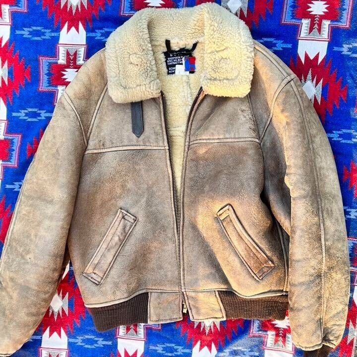 Schott Type B6 (B-6) Flight Mouton Leather Jacket [Size 40] L Made 