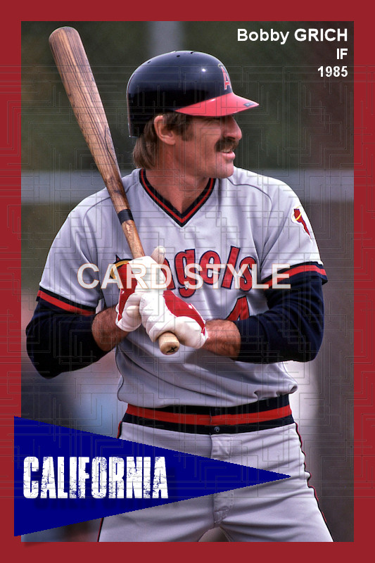 Bobby Grich - 1985 California Angels - choose a size - full color print