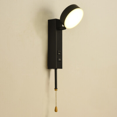 LED Tri-Color Dimming Light Bedside Wall Lamp Fixture Switch USB Phone Charger