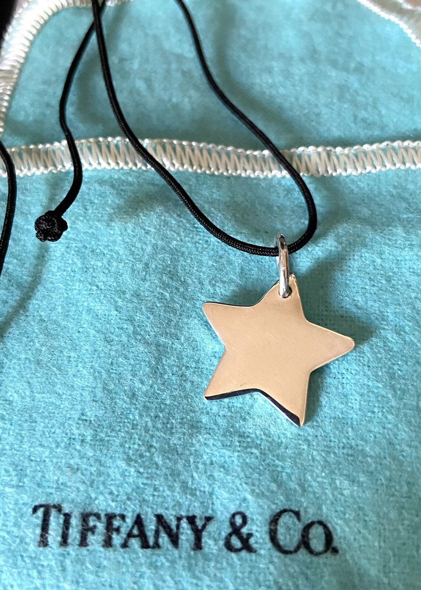 Tiffany&Co. .925 Silver “STAR” Necklace on 16” New Fixed Knot Cord