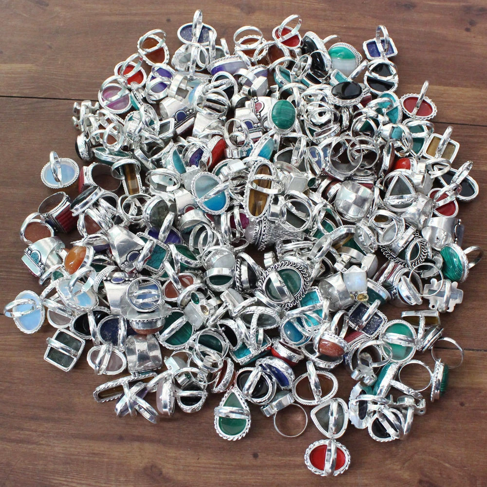 Quartz Mix Gemstone 925 Sterling Silver Overlay 90Pcs Wholesale