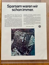 VW Volkswagen Recycling Produktion Original 1978 Vintage Advert Werbung Reklame