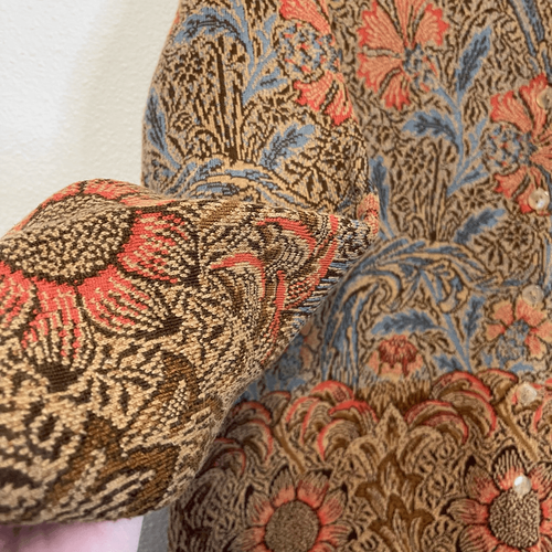 Peruvian Connection Floral Jacquard Cardigan Jacket 100% Pima Cotton Size XL - Picture 3 of 9