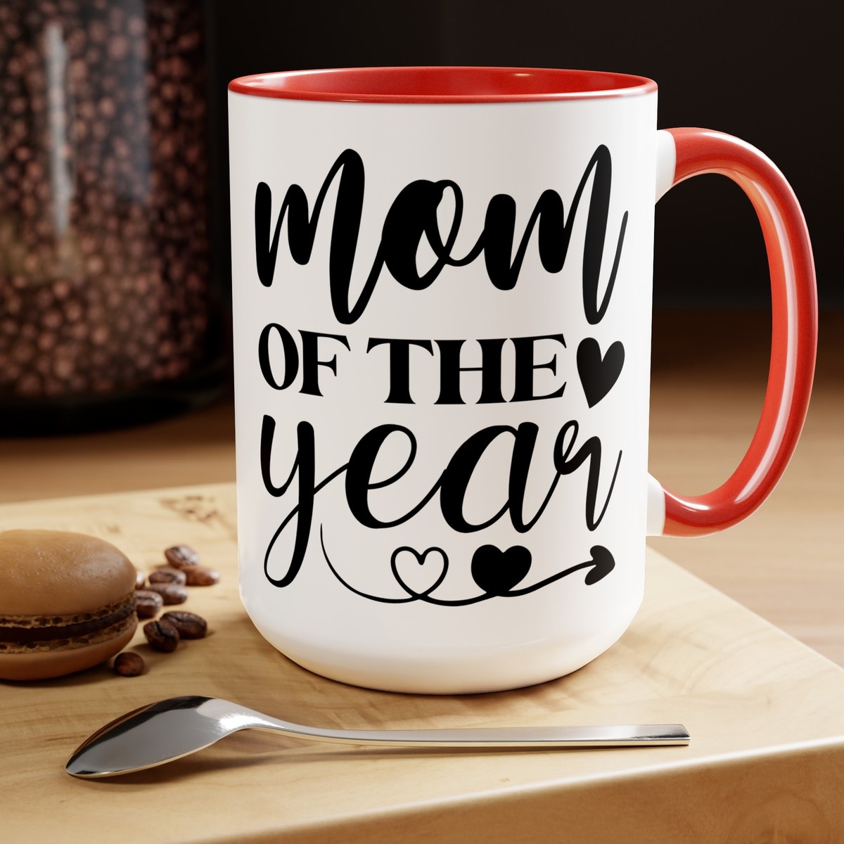 Mom of the Year 15oz Mug - Heartfelt Coffee Cup for Mothers