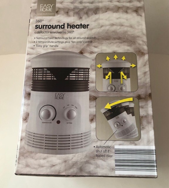 EASY HOME 360 Surround Heater Black/White - U-Pick | eBay