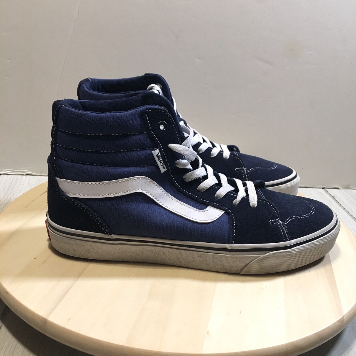 Vans Filmore Hi Sneakers-Shoes Navy Blue Suede High Tops 