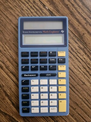 Texas Instruments Math Explorer Calculator Texas Instruments Math Explorer Blue Solar Powered Scientific ...