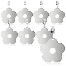 8x Tischdeckenbeschwerer - Tischtuchgewichte aus rostfreiem Edelstahl - Blume