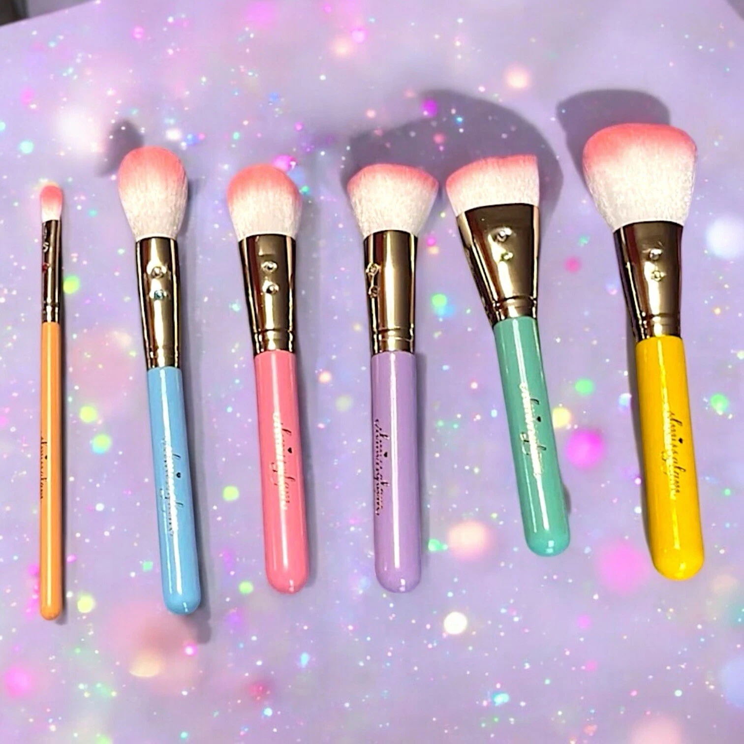 SLMISSGLAM Macaron Glam Brush Set New In Package MSRP $58