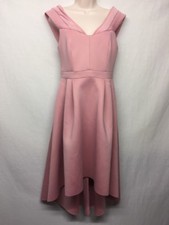 new SOLDOUT asos prom peplum midi peplum pink dress size 8         +A-23