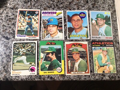 U-Pick Sal Bando  SINGLES A s Brewers   - YOU PICK ANY CARD(S)