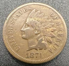 1874 Indian Head Cent VF Condition
