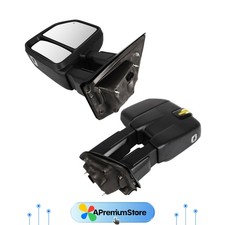 Towing Mirrors For 15-18 Ford F150 Power Heated Puddle Turn Signal Light 22 Pin