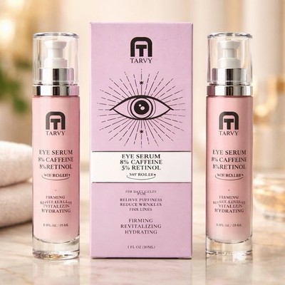 TARVY Eye Serum 8% Caffeine 5% Retinol Firming Hydrating 1 fl oz