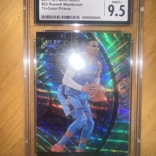 2017-18 Panini Select #22 Russell Westbrook Tri-color Prizm CGC Mint 9.5 - Picture 2 of 4