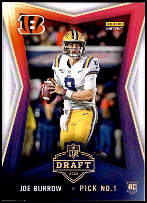 2020 Panini Instant Draft Night #1 Joe Burrow J85
