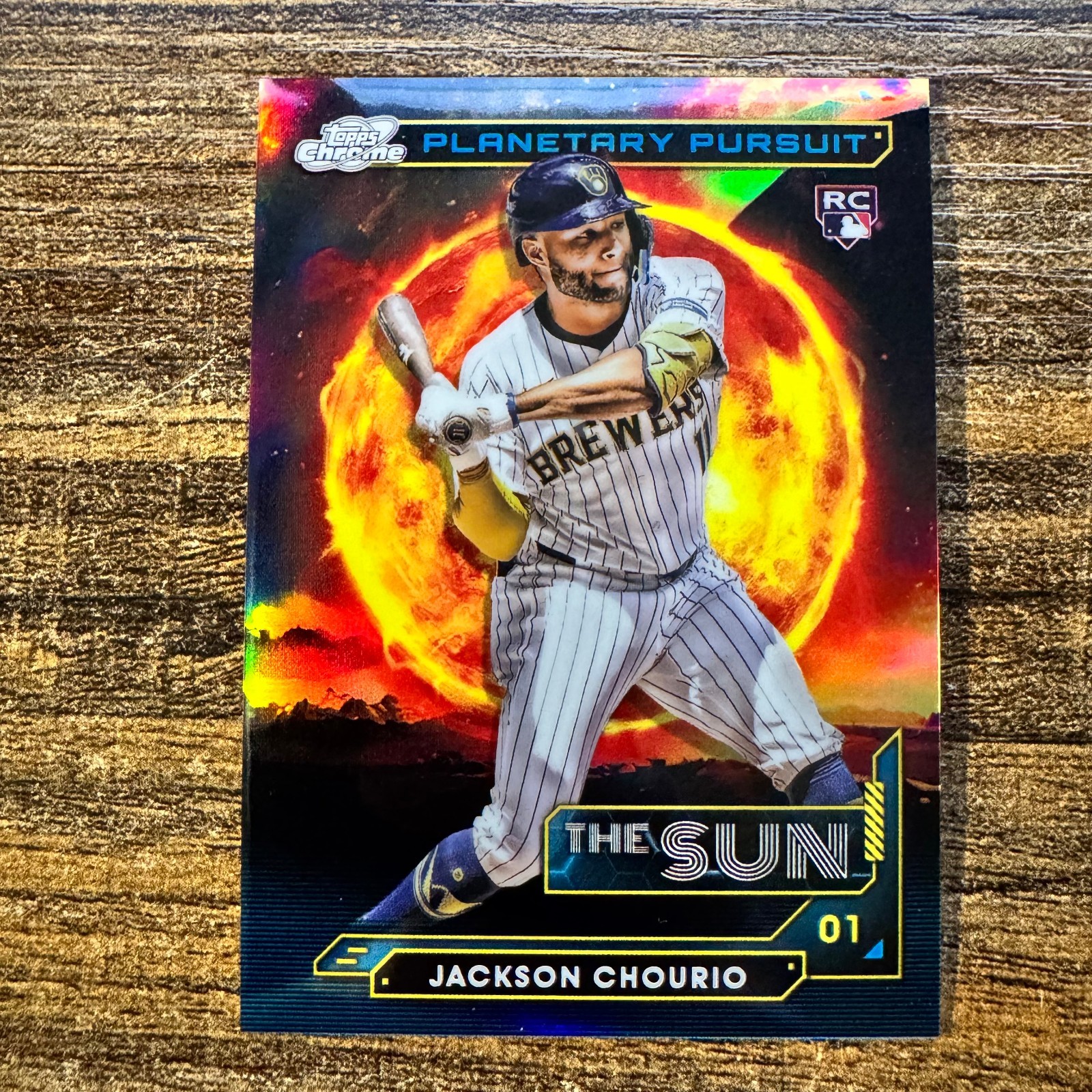 2024 Topps Chrome Cosmic Jackson Chourio Planetary Pursuit The Sun #PPS-9 MIL RC