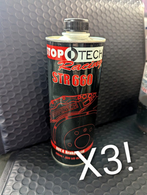 3 500mL Cans Stoptech Racing STR660 High Performance 622F DOT 4 Brake Fluid Stop
