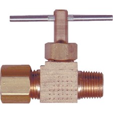 Do it Best 1/8 In. MIP x 1/4 In.OD Brass Straight Tap Valve 45-49-CLF Pack of 6