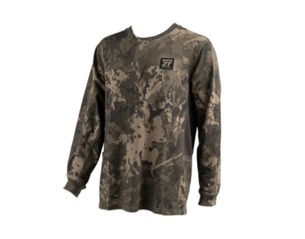 Camiseta Nash ZT Lite Luxe Manga Larga Camuflada - Todas las Tallas - Ropa de Pesca de Carpa
