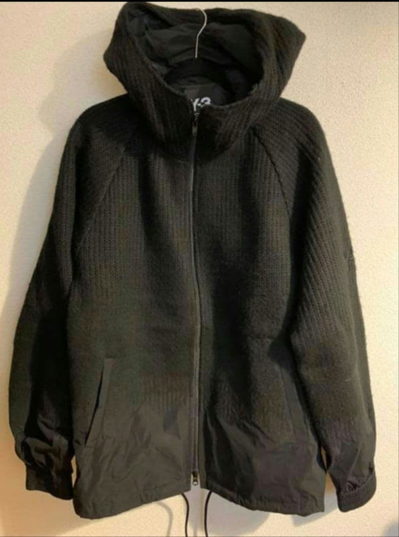 Y-3 Yohji Yamamoto x Adidas M Hooded Jacket Wool Blend 19AW #FF BIA image 2