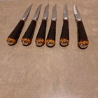 6 - Vintage Regent Sheffield Forever Sharp Stainless Steel Steak Knife Faux Stag — photo 4