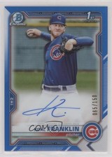 2021 Bowman Chrome Prospects Blue Refractor /150 Kohl Franklin #CPA-KF Auto 0vt8
