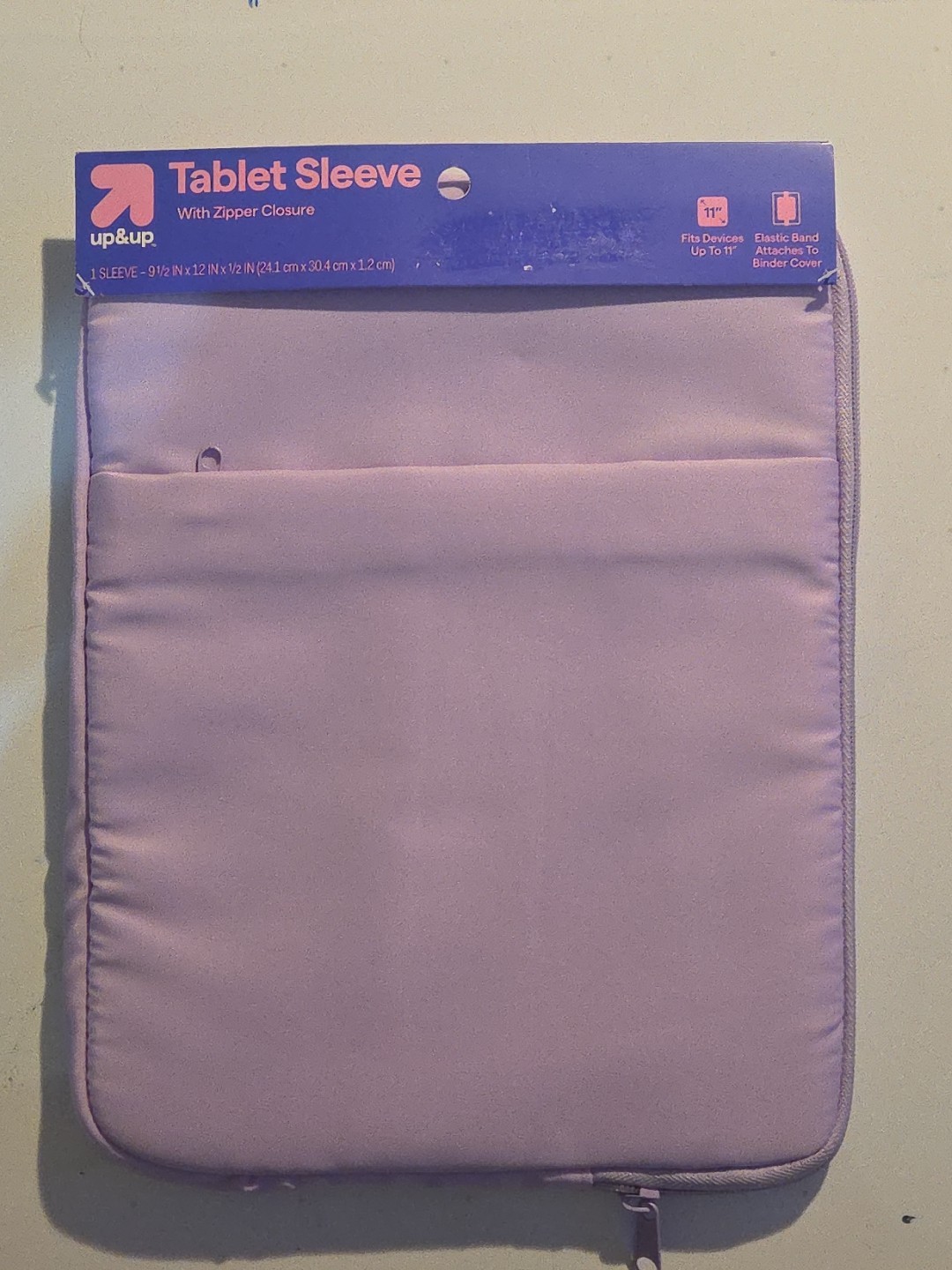 Up & Up Tablet Sleeve 12X9.5X0.5 Inch Zipper Closure Elastic