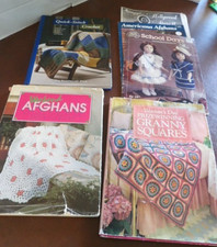 LOT 3 HARDCOVER CROCHET PATTERN BOOKS AFGHANS HOLIDAYS DOILIES NEEDLECRAFT 3 PB
