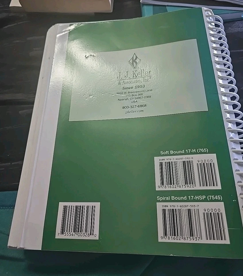 FMCSA Safety Handbook 2009 – J.J. Keller Green Book – DOT Compliance - Image 3 of 4