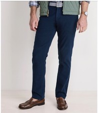 Vineyard Vines Men  s Brushed Cotton 5-Pocket Pants Navy Blue 35x30