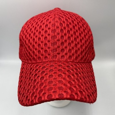 Bright Red Lace Covered Ladies Classic Style Ball Cap Hat Red on Red One Size