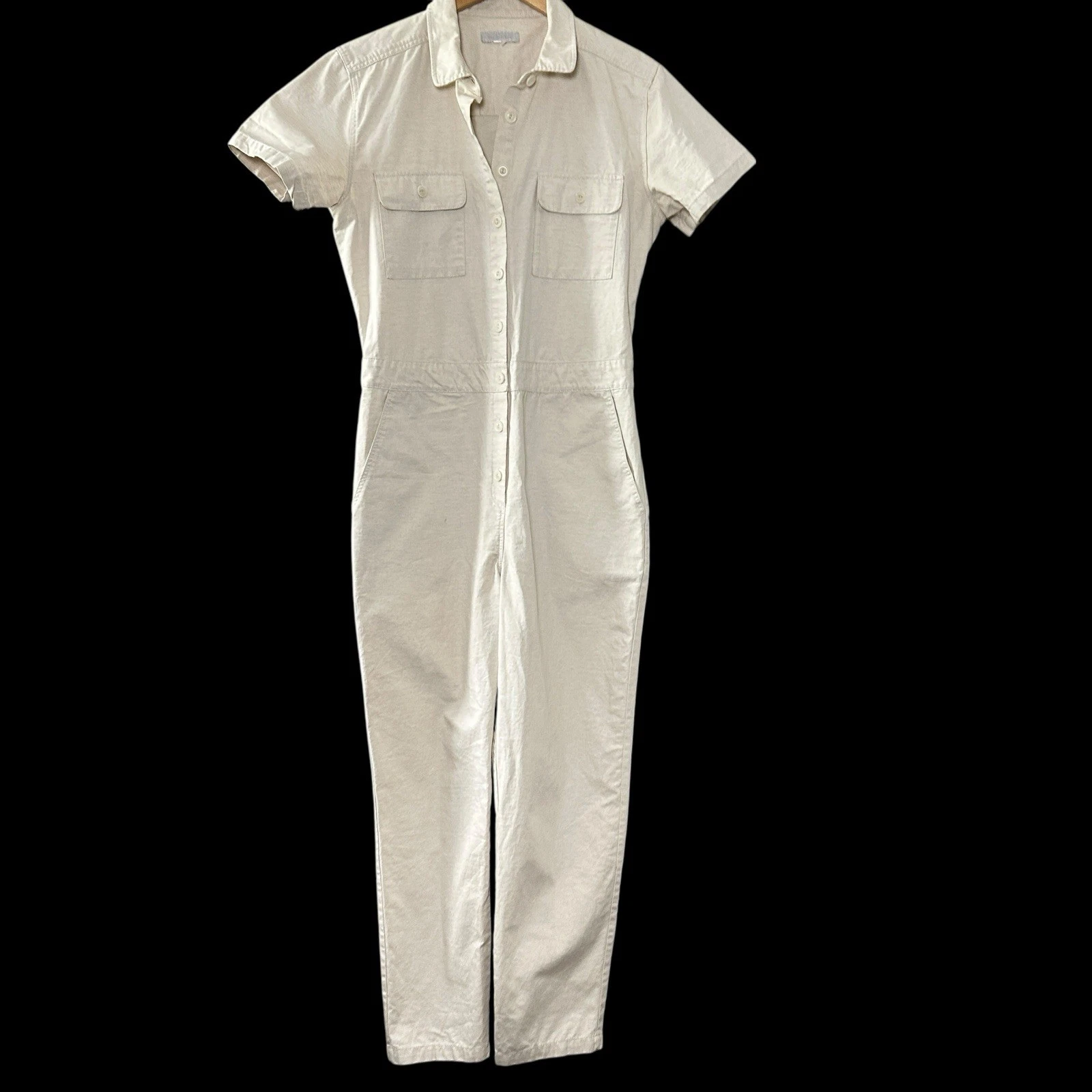 Outerknown S.E.A. Suit Women’s Utility Jumpsuit Medium Natural Organic Cotton