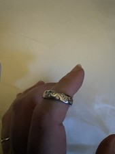 Silver Ring with 8 CZ Stones 925 Sterling Silver Size P   3.6g