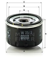 Mann-Filter W75/3 ÖLfilter FüR Alfa Romeo Alpine Dacia Jeep Lancia Ligier Opel