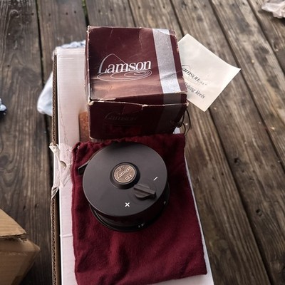 WATERWORKS LAMSON 3.5 USA fly reel New NWOB with Floating Line & Case EXTRAS 