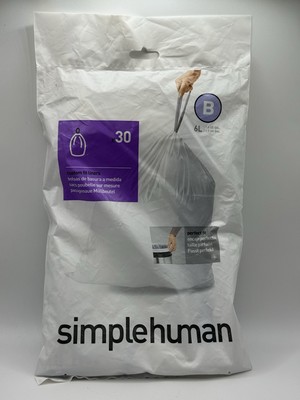 New - Simplehuman 6 Liter 1.6-gal/Type-B  Custom Fit Liners 30 Count