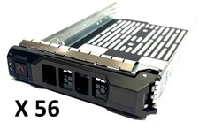 Lot of 56 x Dell PowerEdge 3.5" LFF SAS SATA SSD HDD Caddy Tray R720 R730 R730XD